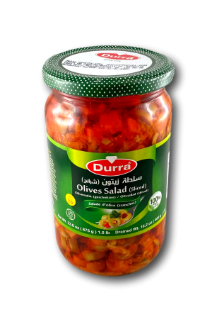 Oliven Salat geschnitten 675g (460g) Durra