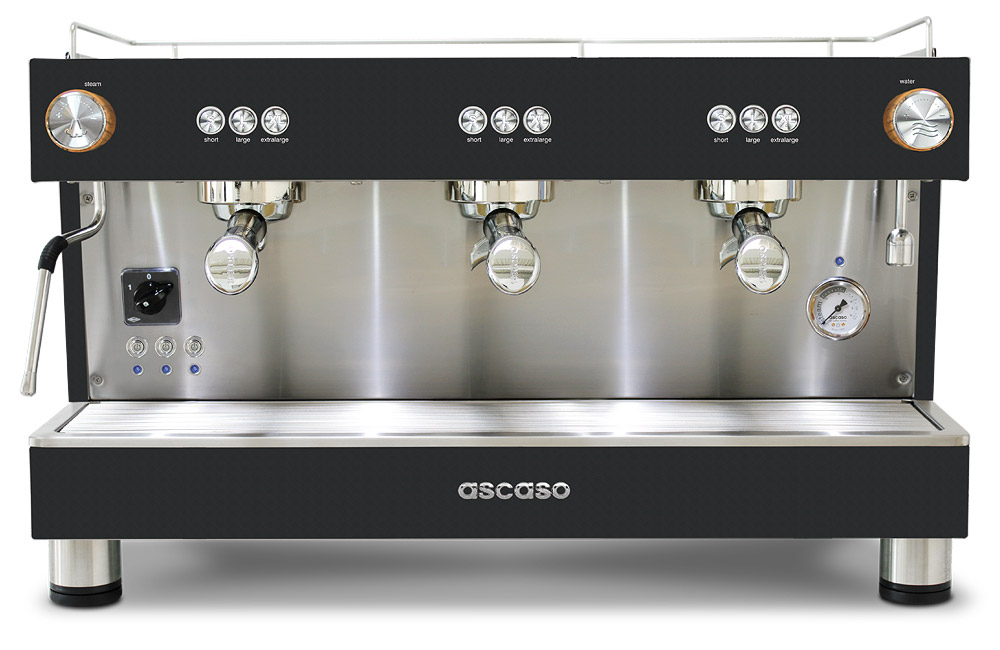 Bar 3-Gruppig (70cm) Black & Inox Mov-Arm Ascaso