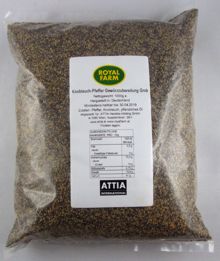 Knoblauch Pfeffer Gewürzubereitung Grob 1kg