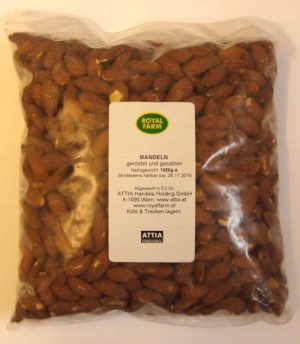 Mandeln braun geröstet & gesalzen 1kg