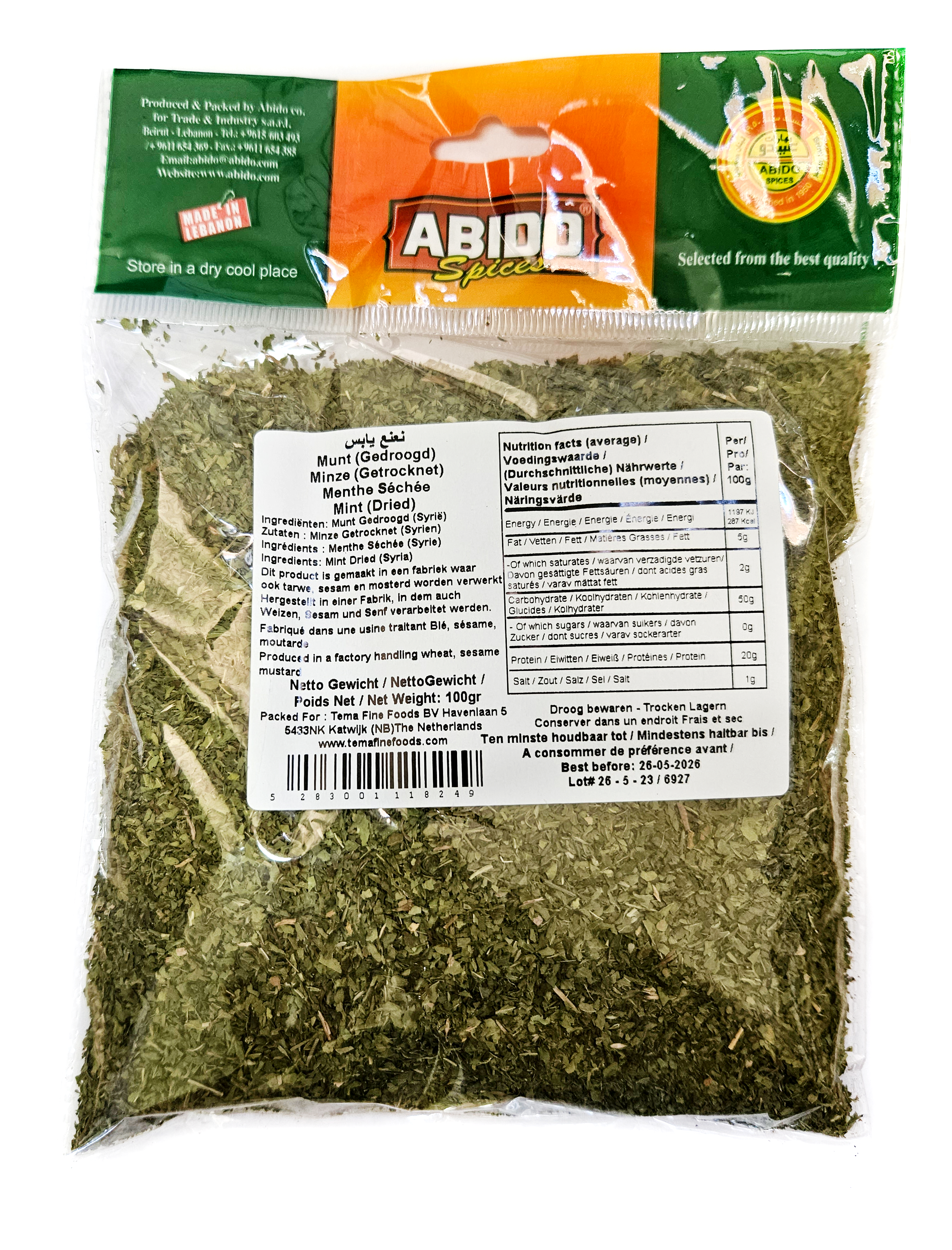 Abido Minze getrocknet 100g