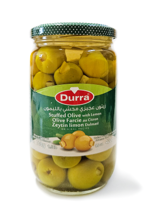 Oliven Grün mit ZITRONE 700g (420g) Durra