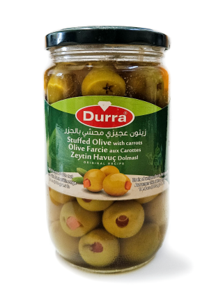 Oliven Grün mit KAROTTEN 700g (420g) Durra