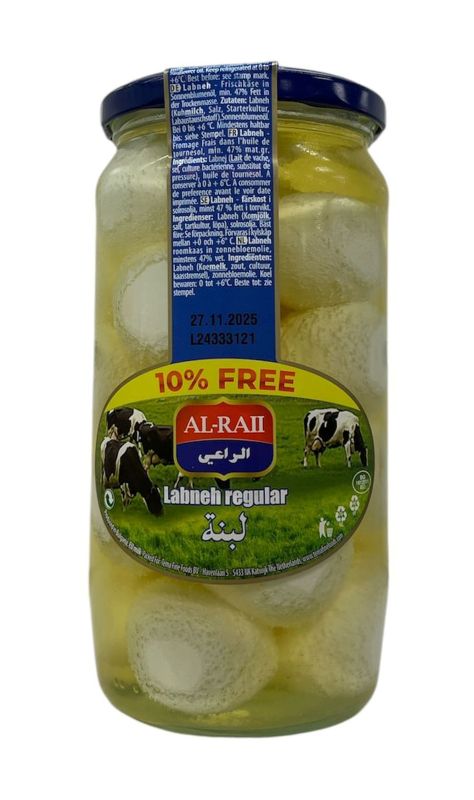 Labneh Käse SADA (BLAU) in Öl, 10% FREE 470g, Glas, Al-Raii