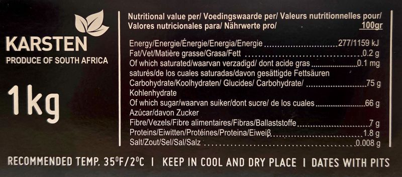 Datteln Medjoul LARGE premium (SCHWARZ) 1kg SÜDAFRIKA KARSTEN – Bild 3