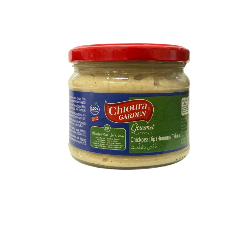 Homus Tahina BASILIKUM 310g,GLAS, Ready to Eat, Chtoura G.