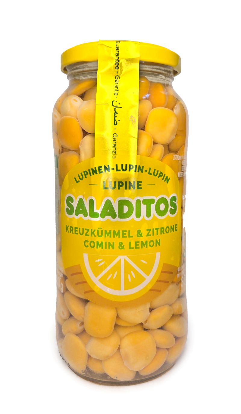Lupines (Termis) CUMIN & LEMON 600g (380g) Glas, Saladitos