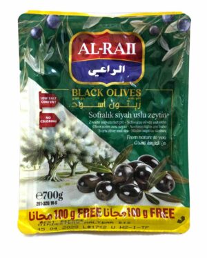 Oliven Schwarz Vac. 700g (600g+100 FREE) Al-Raii